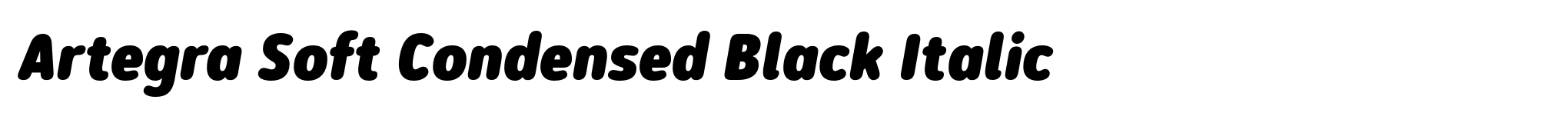 Artegra Soft Condensed Black Italic image